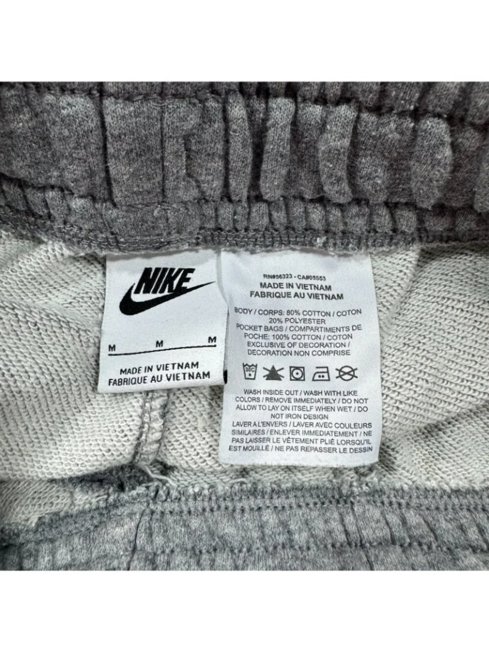Nike Sportswear Club Fleece Shorts Boys M Gray Cotton Sweat Performance Running